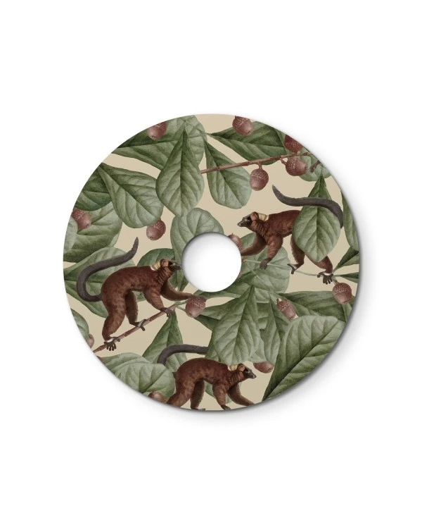 Ellepì mini flat lampshade with jungle animals 'Wildlife Whispers', 24 cm diameter - Made in Italy