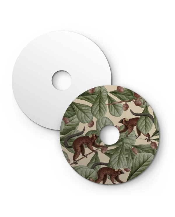 Ellepì mini flat lampshade with jungle animals 'Wildlife Whispers', 24 cm diameter - Made in Italy