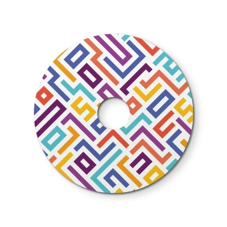Ellepì mini flat lampshade with geometric designs 'Kaleidoscope', 24 cm diameter - Made in Italy - Geometry 2