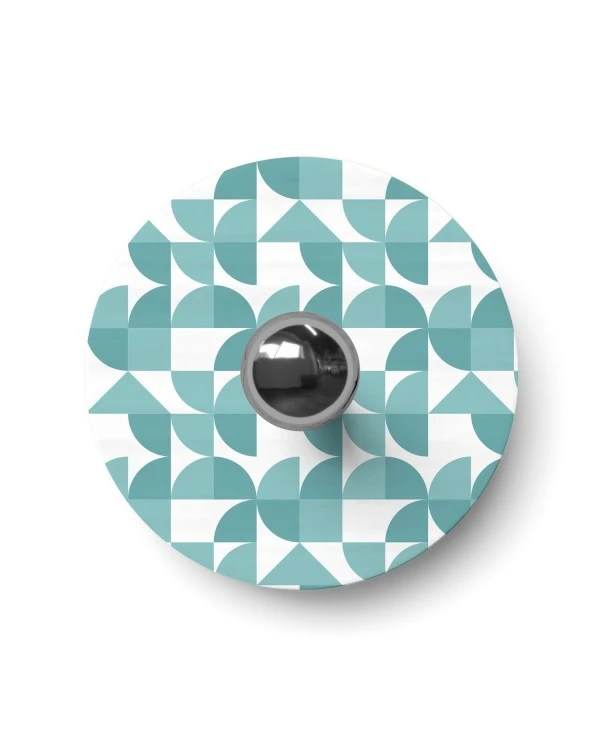 Ellepì mini flat lampshade with geometric designs 'Kaleidoscope', 24 cm diameter - Made in Italy