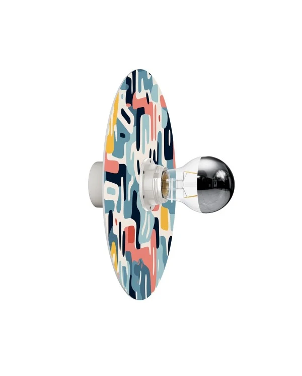 Wall or ceiling lamp with geometric designs lampshade 'Kaleidoscope' - Waterproof IP44