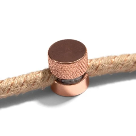 Sarè - Wall mounting, metal cable clip for fabric cables - 2 pieces - Copper