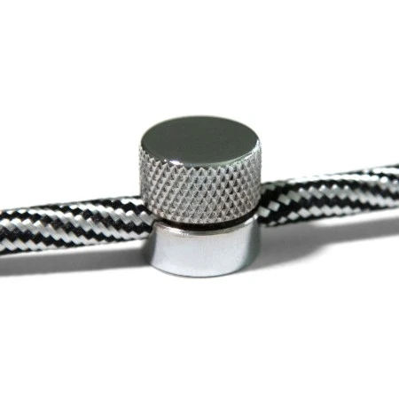 Sarè - Wall mounting, metal cable clip for fabric cables - 2 pieces - Chrome