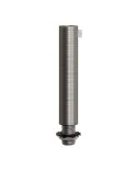 Cylindrical metal cable clamp, length 7 cm, complete with rod, nut and washer