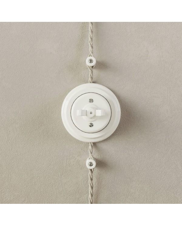 Porcelain base for electrical socket and switch/dimmer