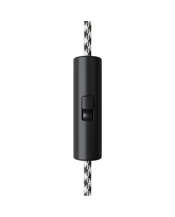 Rewireable cylindrical single pole cord-operated switch with earth terminal