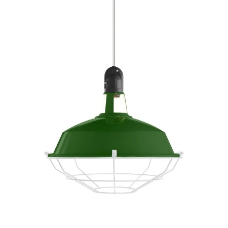 Lampshade Harbour with metal cage - Green