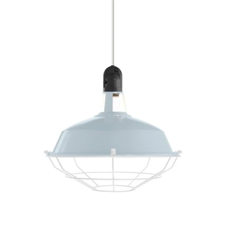 Lampshade Harbour with metal cage - Soft blue