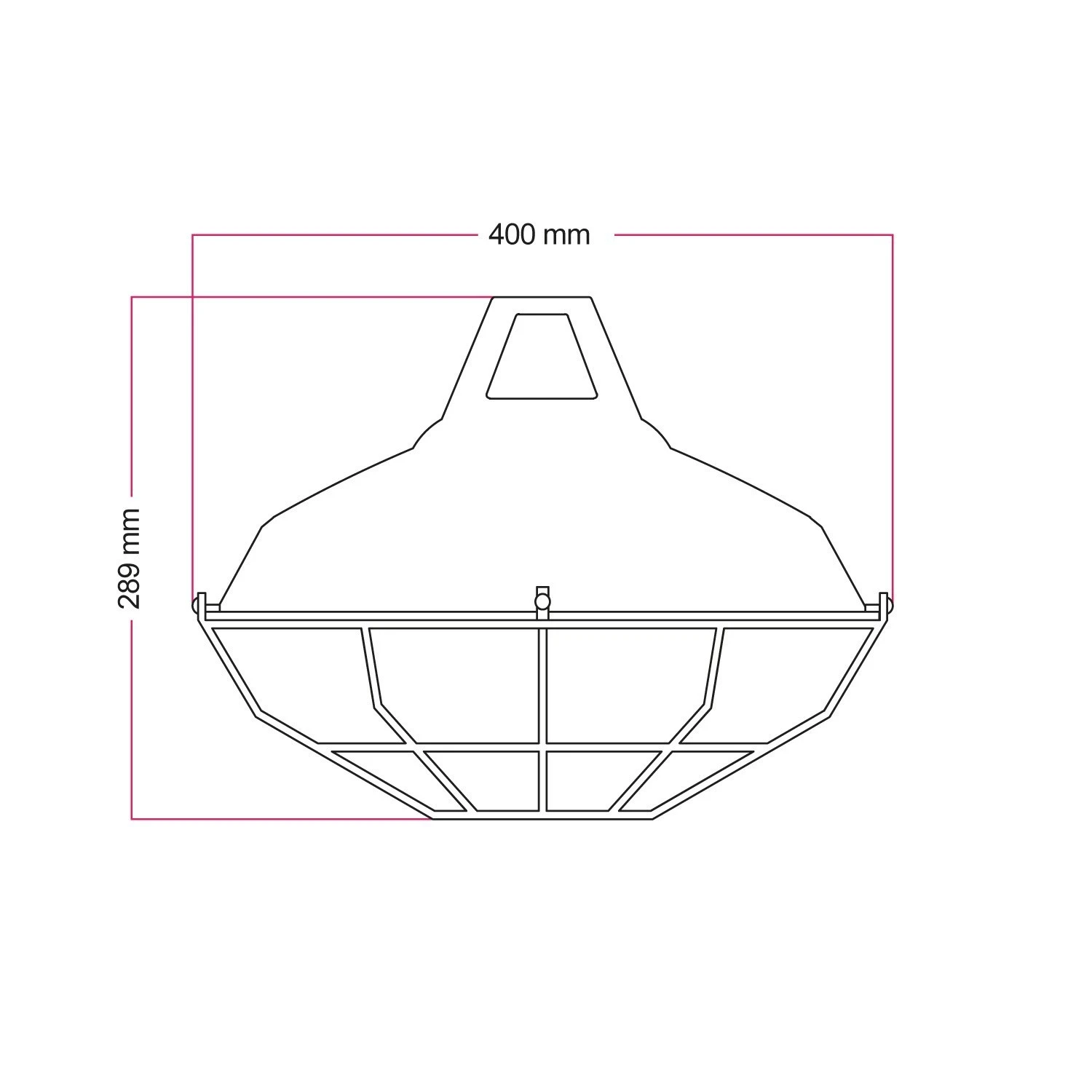 Lampshade Harbour with metal cage