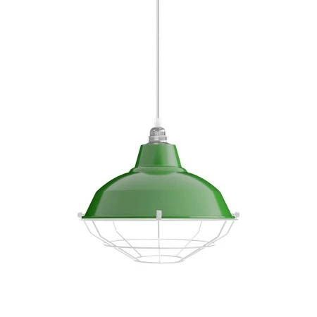 Lampshade Bistrot with metal cage - Green