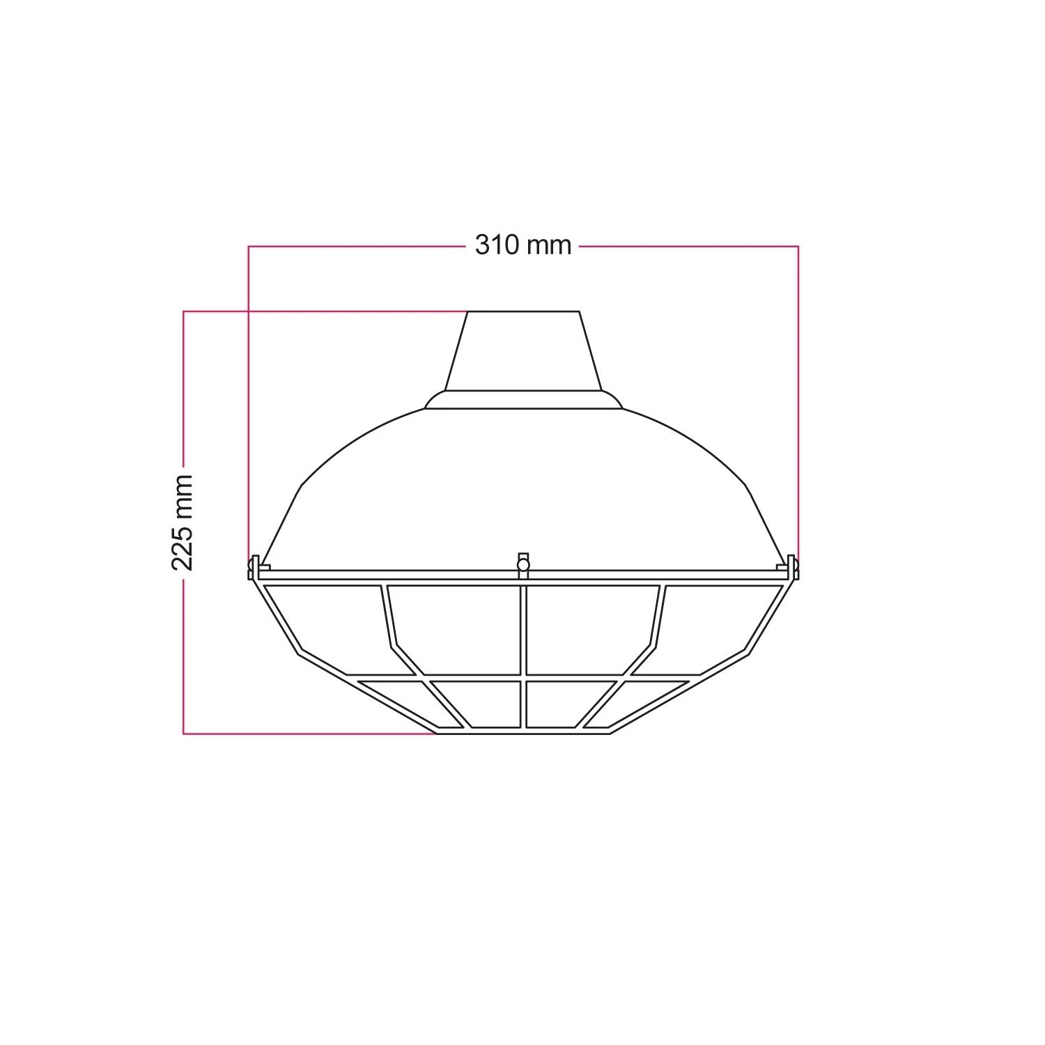 Lampshade Bistrot with metal cage