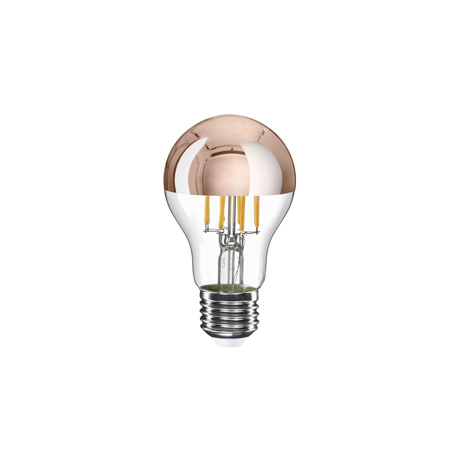 LED Copper Half Sphere Drop Light Bulb A60 7W 650Lm E27 2700K Dimmable - A22