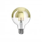 LED Gold Half Sphere Globe Light Bulb G95 7W 650Lm E27 2700K Dimmable - A14