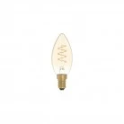 LED Golden Light Bulb Carbon Line Curved Spiral Filament Candle C35 2,5W 136Lm E14 1800K Dimmable - C01