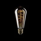 LED Golden Light Bulb Carbon Line Curved Spiral Filament Edison ST64 4W 250Lm E27 1800K Dimmable - C04
