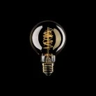 LED Golden Light Bulb Carbon Line Curved Spiral Filament Globe G80 4W 250Lm E27 1800K Dimmable - C05