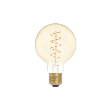 LED Golden Light Bulb Carbon Line Curved Spiral Filament Globe G80 4W 250Lm E27 1800K Dimmable - C05
