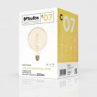 LED Golden Light Bulb Carbon Line Curved Spiral Filament Globe G125 4W 250Lm E27 1800K Dimmable - C07