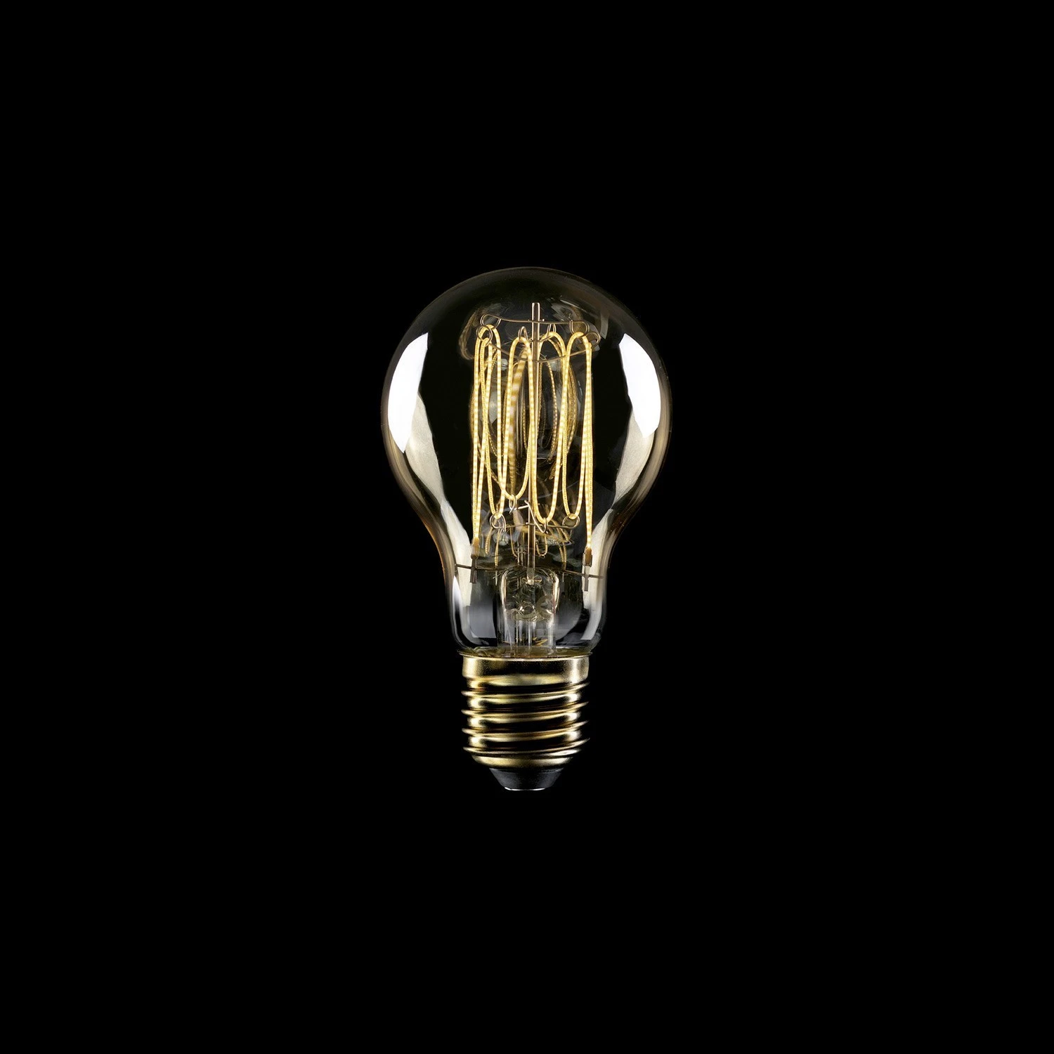 LED Golden Light Bulb Carbon Line Filament Cage Drop A60 7W 640Lm E27 2700K Dimmable - C53