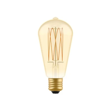 LED Golden Light Bulb Carbon Line Filament Cage Edison ST64 7W 640Lm E27 2700K Dimmable - C54