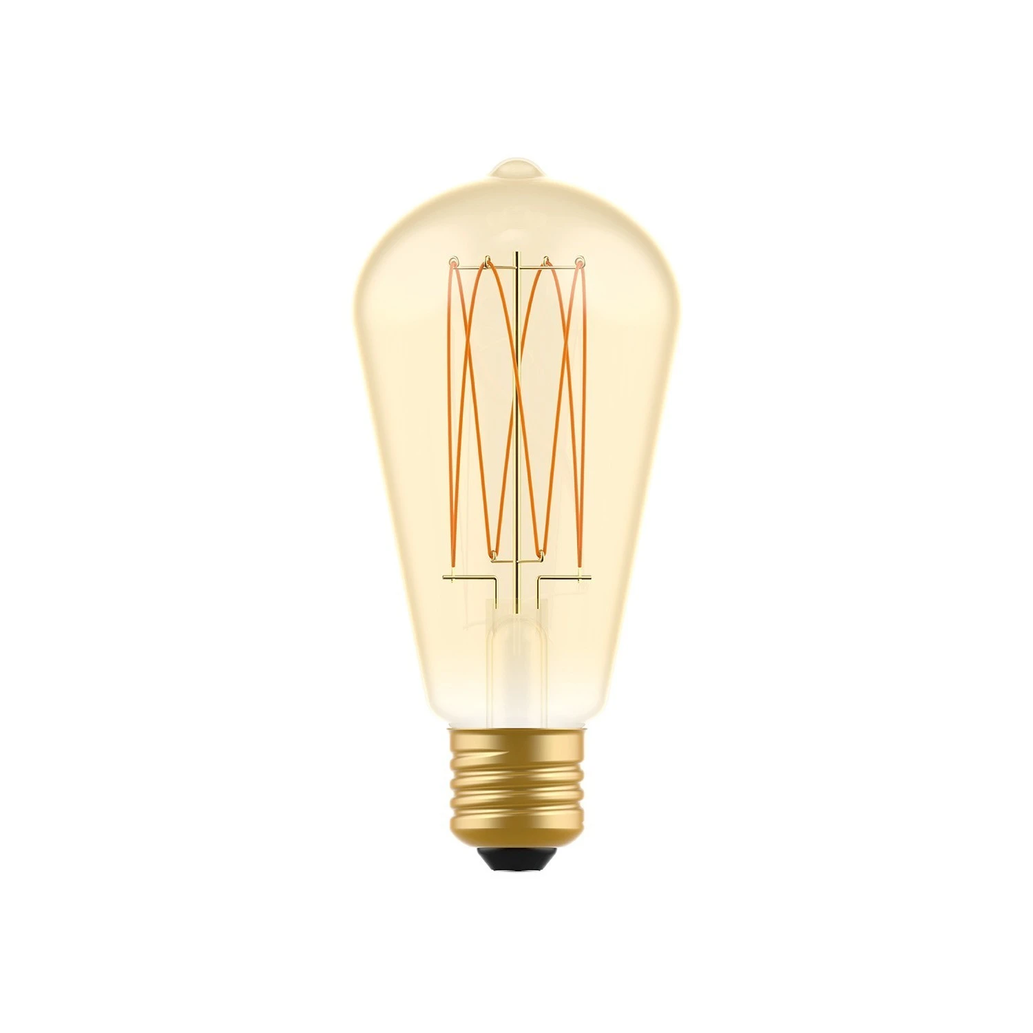 LED Golden Light Bulb Carbon Line Filament Cage Edison ST64 7W 640Lm E27 2700K Dimmable - C54