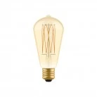 LED Golden Light Bulb Carbon Line Filament Cage Edison ST64 7W 640Lm E27 2700K Dimmable - C54