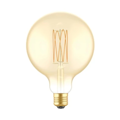 LED Golden Light Bulb Carbon Line Filament Cage Globe G125 7W 640Lm E27 2700K Dimmable - C56