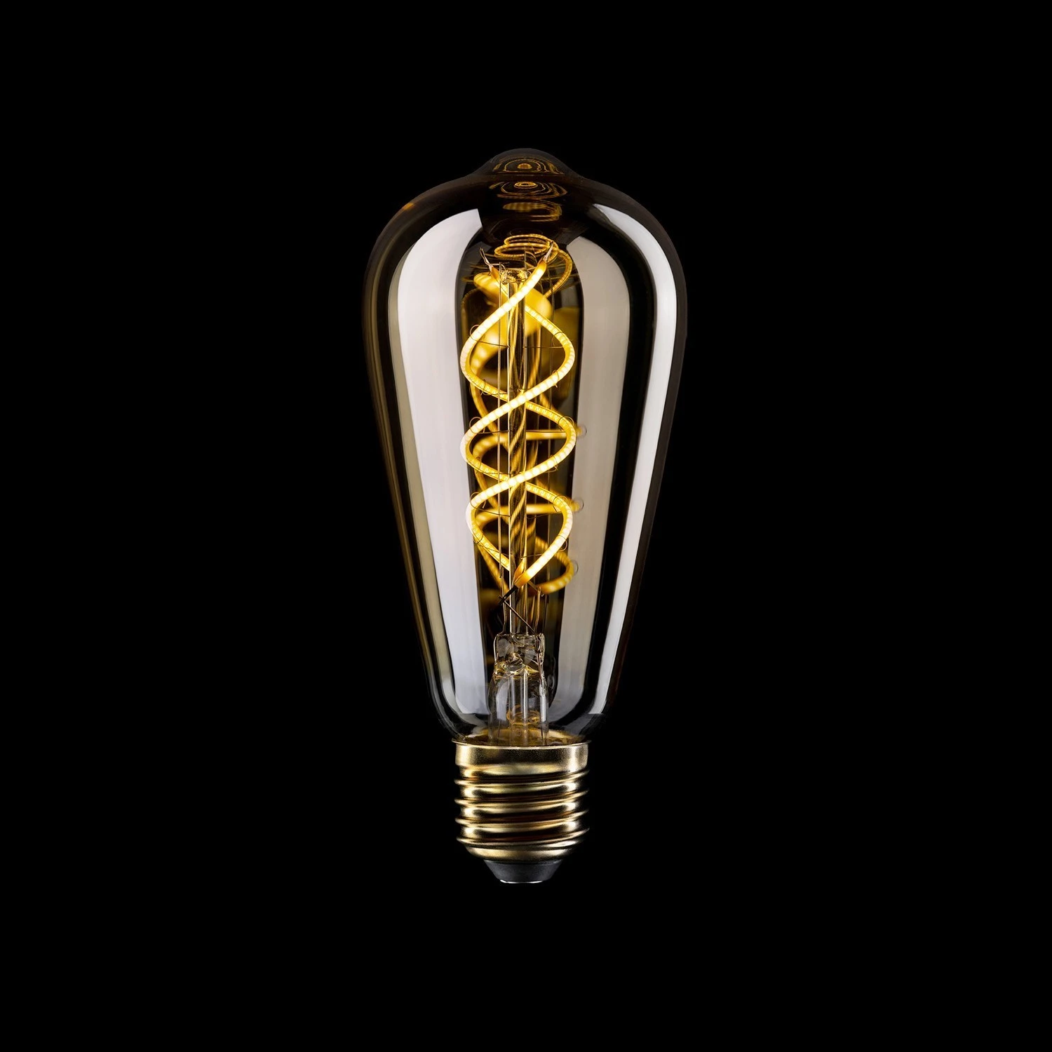 LED Light Bulb Gold B01 5V Collection Spiral Filament Edison ST64 1,3W 80Lm E27 2500K Dimmable