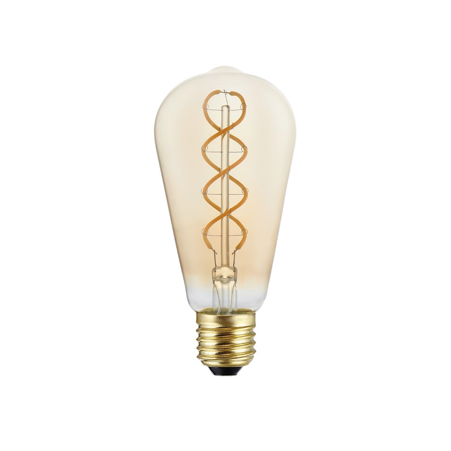 LED Light Bulb Gold B01 5V Collection Spiral Filament Edison ST64 1,3W 80Lm E27 2500K Dimmable