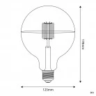 LED Light Bulb Half sphere silver B05 5V Collection Short filament Globe G125 1,3W 110Lm E27 2500K Dimmable