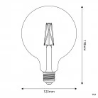 LED Porcelain Effect Light Bulb CRI 95 G125 7W 640Lm E27 2700K Dimmable - P04