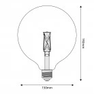 LED Porcelain Effect Light Bulb CRI 95 G150 7W 640Lm E27 2700K Dimmable - P05