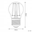 LED Clear Mini Globe Light Bulb G45 4W 470Lm E27 2700K - E01