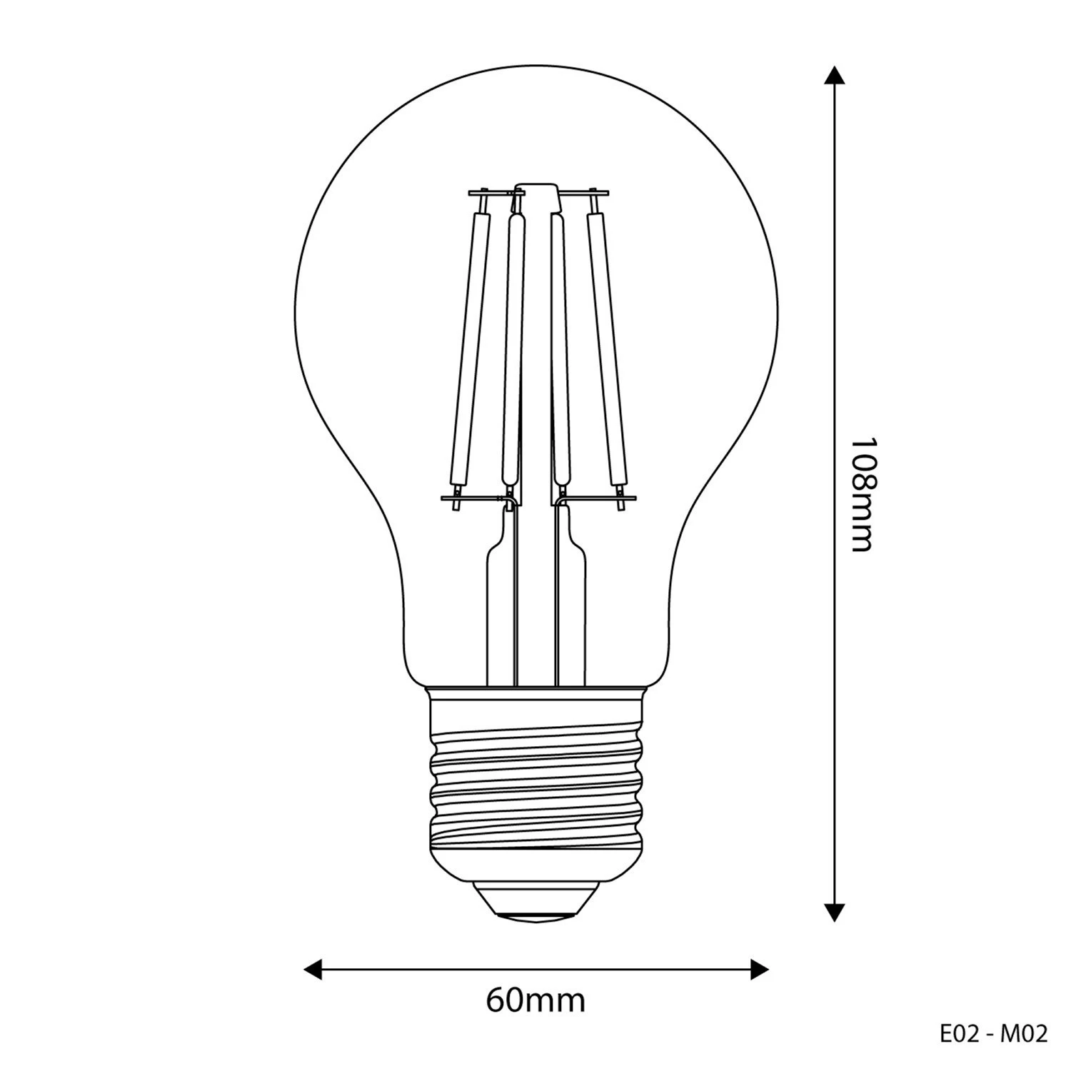 LED Milky Drop Light Bulb A60 4W 470Lm E27 2700K - M02