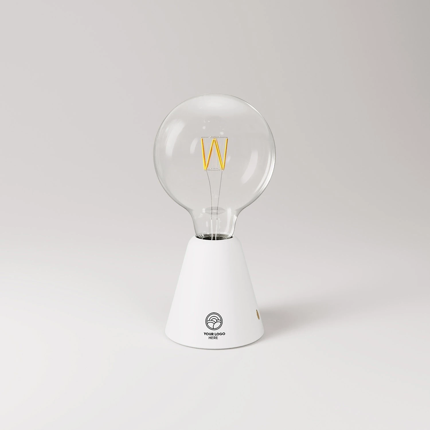 Portable and rechargeable Cabless01 Lamp with bulb - customizable (min 20 pieces)