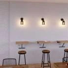 Fermaluce Metal wall light with Ghostbell lampshade and bent extension