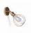 Fermaluce Metal 90°, adjustable metal wall flush light with Drop lampshade