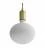Pendant lamp with textile cable and contrasting metal details - Made in Italy - Bulb included