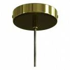 Pendant lamp with textile cable and contrasting metal details - Made in Italy - Bulb included