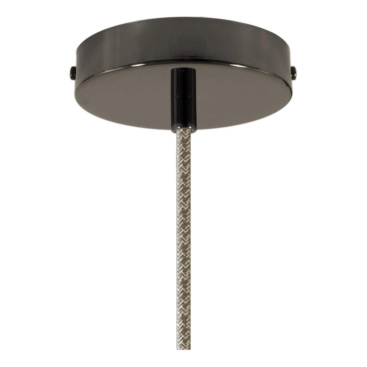 Pendant lamp with textile cable and metal details - Made in Italy - Bulb included