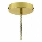 Pendant lamp with textile cable and milled aluminium lamp holder - Made in Italy - Bulb included