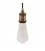 Pendant lamp with twisted textile cable and aluminium lamp holder - Made in Italy