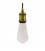 Pendant lamp with twisted textile cable and aluminium lamp holder - Made in Italy