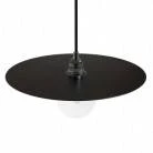 Pendant lamp with textile cable, oversized Ellepi lampshade and metal details - Made in Italy - Bulb included