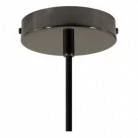Pendant lamp with textile cable, oversized Ellepi lampshade and metal details - Made in Italy - Bulb included
