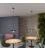 Pendant lamp with textile cable, oversized Ellepi lampshade and metal details - Made in Italy - Bulb included