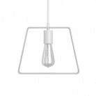 Pendant lamp with textile cable, Duedì Base lampshade and metal details - Made in Italy - Bulb included