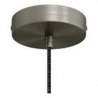 Pendant lamp with textile cable and lampshade Mini Bell XS ceramic shade - Made in Italy - Bulb included