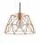 Pendant lamp with textile cable, Dome lampshade and metal details - Made in Italy - Bulb included