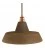 Pendant lamp with textile cable, Industrial ceramic lampshade and metal finishes - Made in Italy - Bulb included